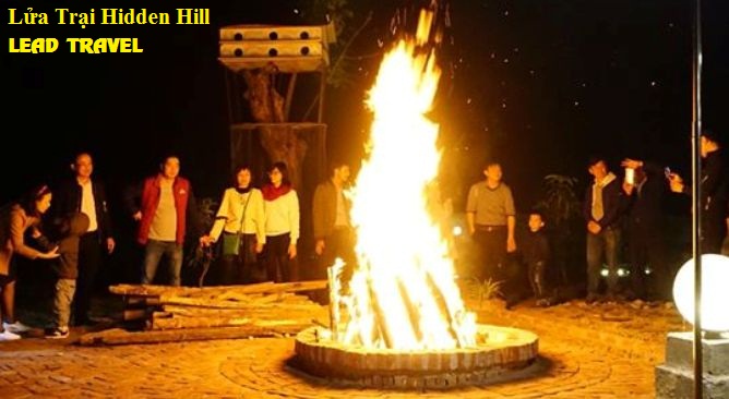 Đốt lửa trại Hidden Hill Resort Vĩnh Phúc 